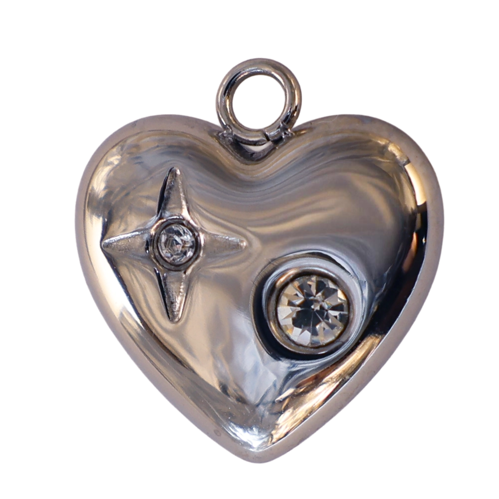Silver sparkle heart