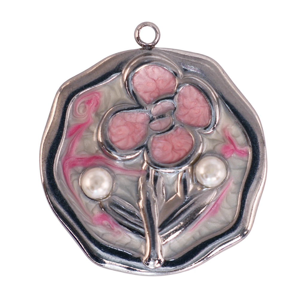 Pink silver flower