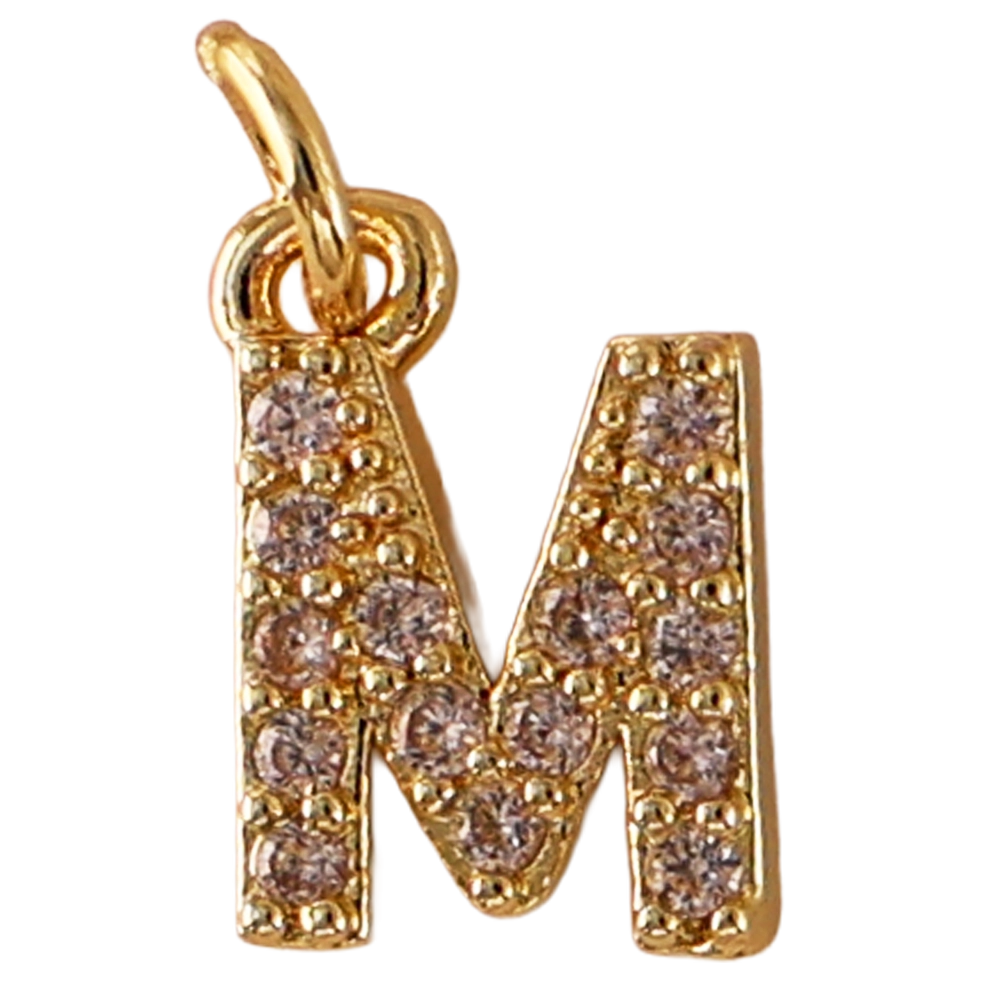 Mini gold M-letter