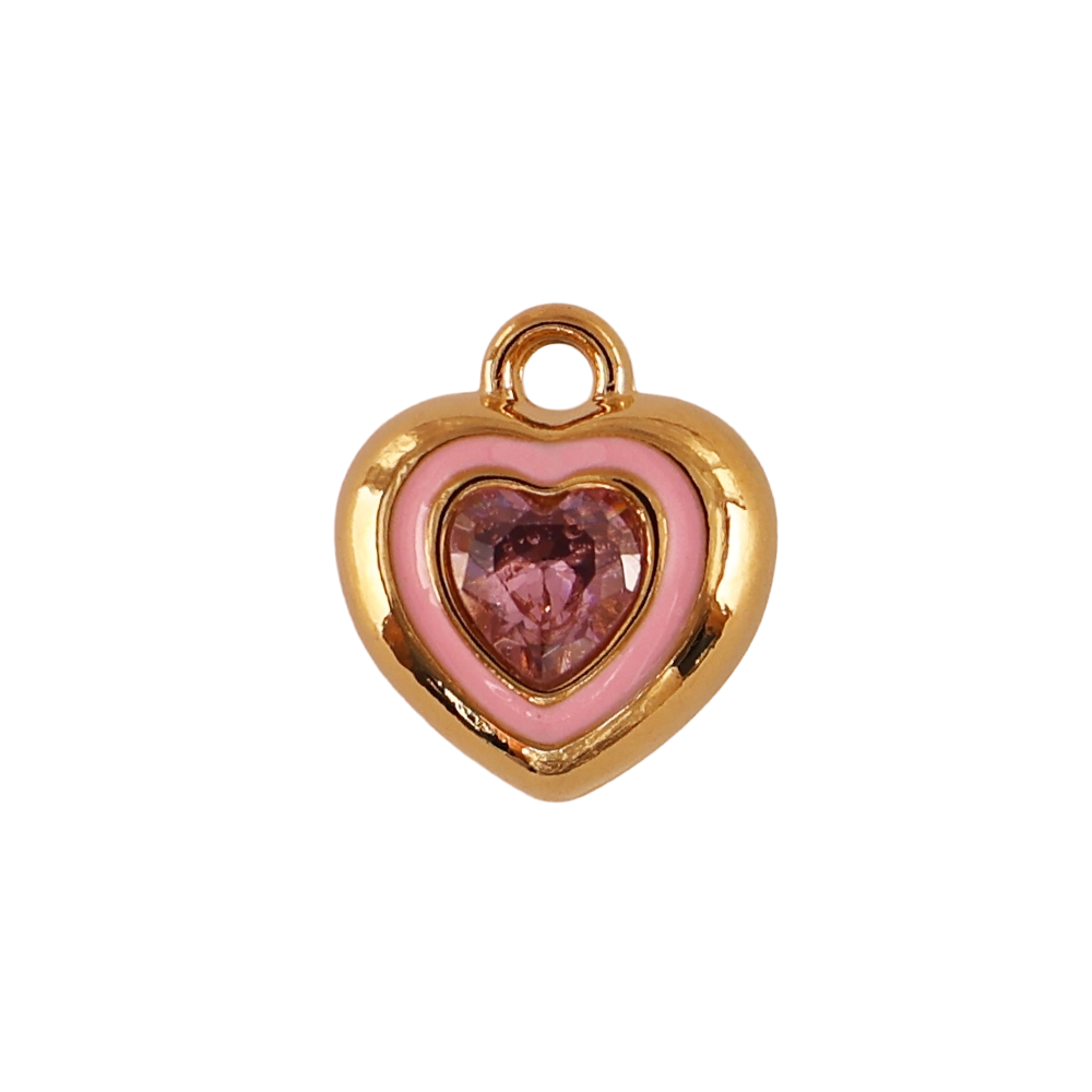 Rhinestone pink heart