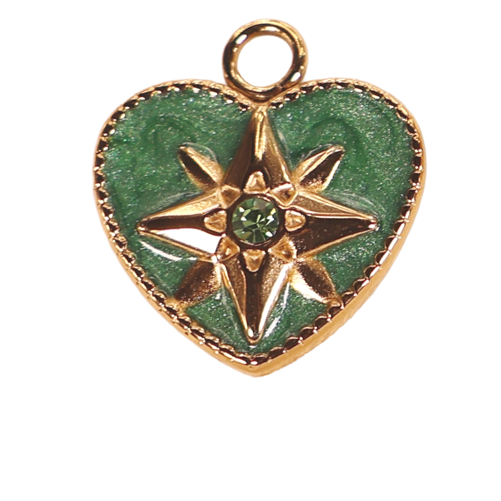 Crystal heart green