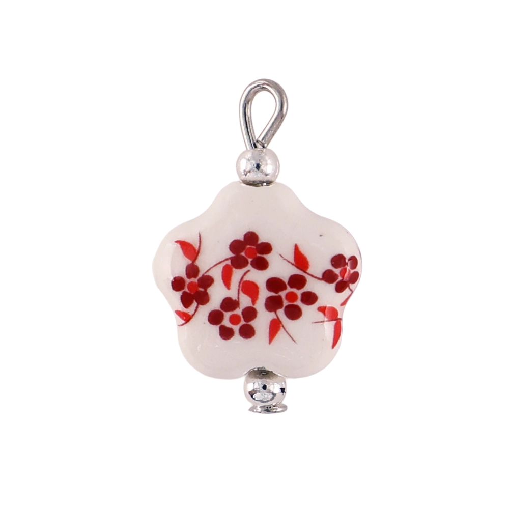 Flower porcelain red